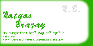 matyas brazay business card